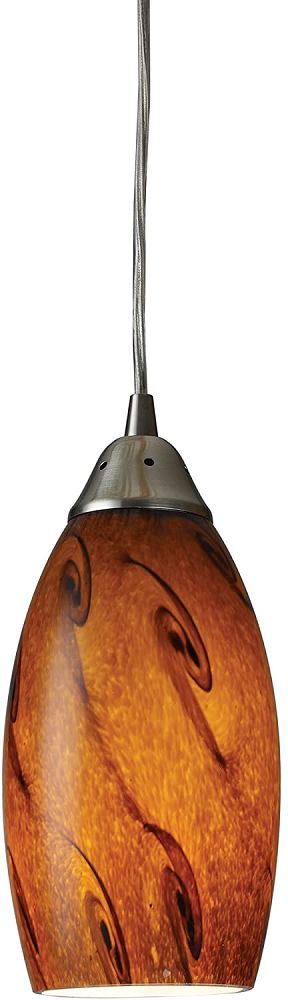 Light Pendant in Brown and Sati