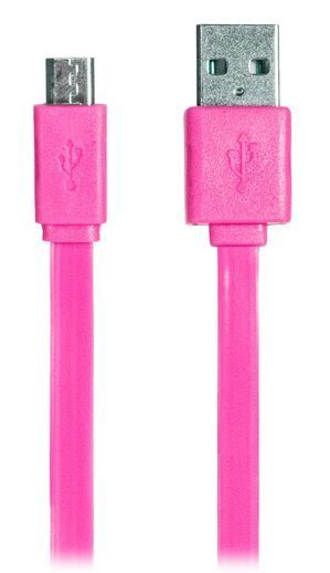 iEssentials Flat USB Type-A M-Pink : 6'