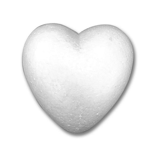 1 Piece 6 Inch White Foam Heart