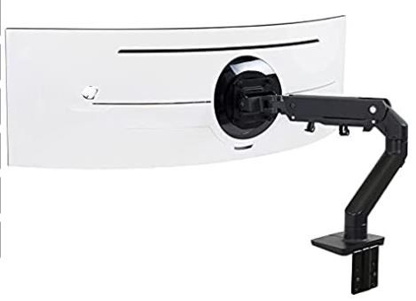 Ergotron – HX Single Ultrawide-Matte Black : 28 to 42lbs