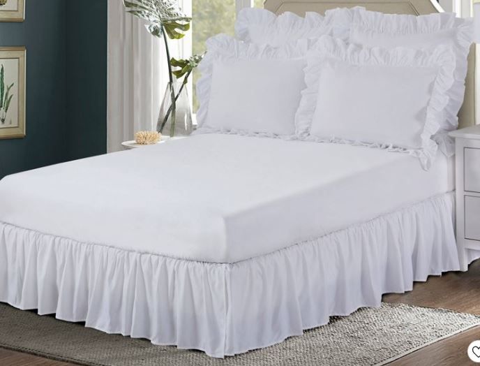 Wrap-around Ruffled Bed Skirt-bedding : full