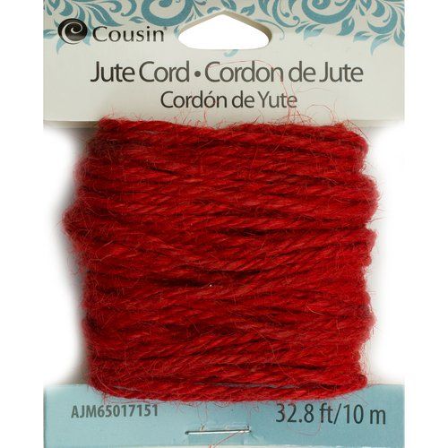 Cousin Red Hemp Cord,-32ft