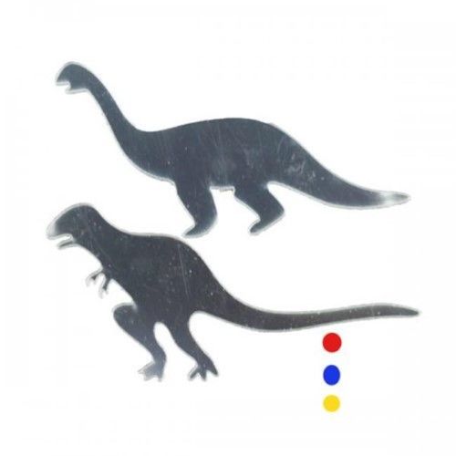 Pegatinas de dinosaurios para pared con espejo, 2 unidades