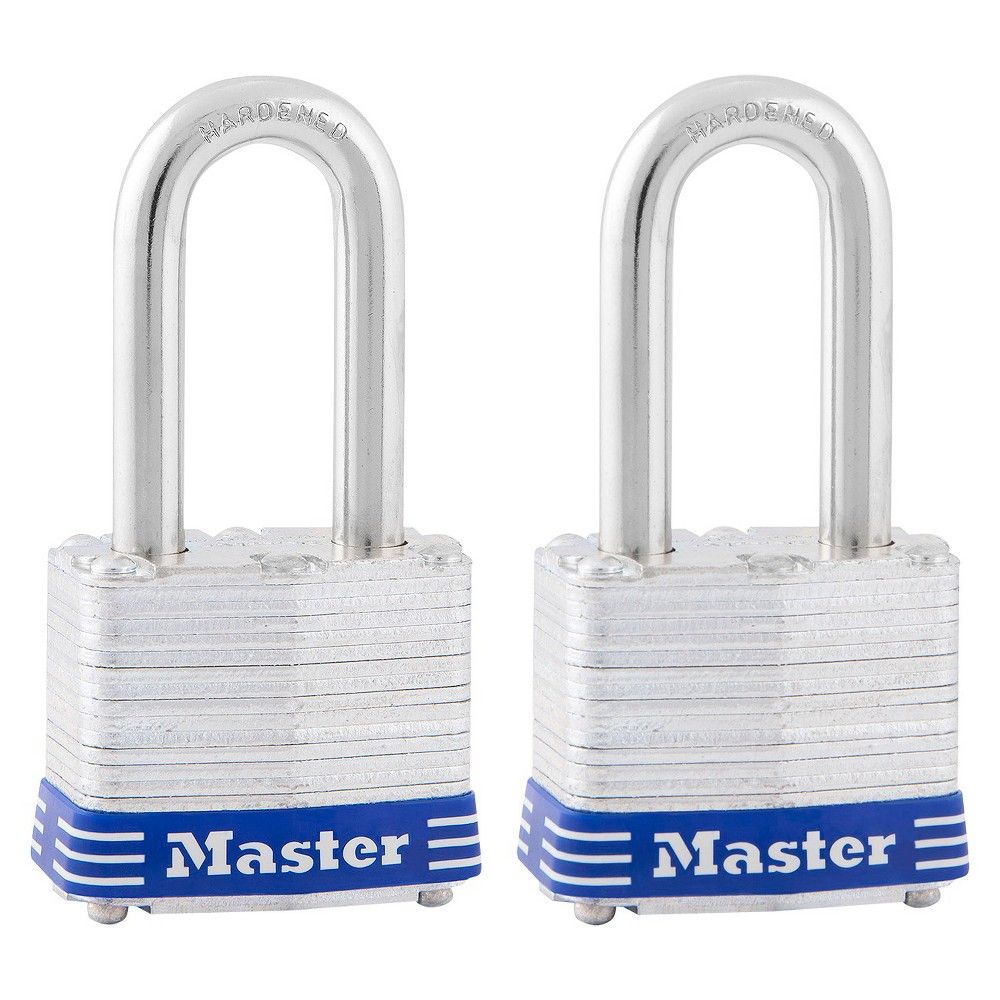 Candado con llave Master Lock, paquete de 2