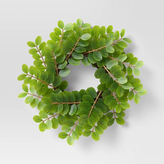 Green Leaf Mini Wreath - Thresh