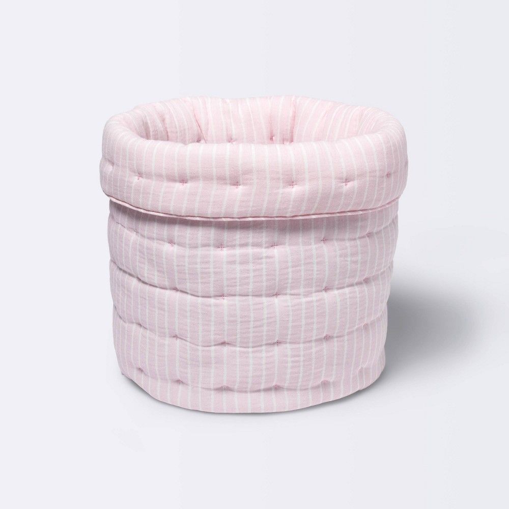 Quilted Gauze Medium Round Stor-Pink