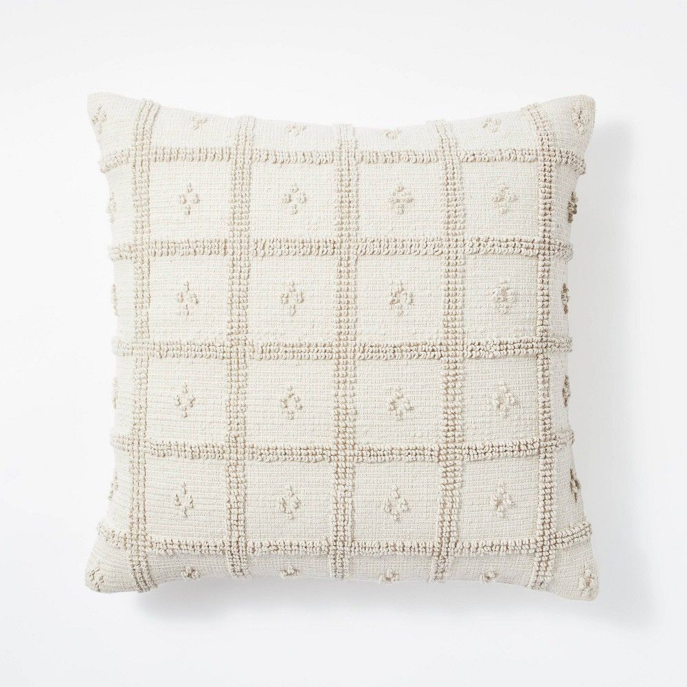 Woven Cotton Tufted Square Thro