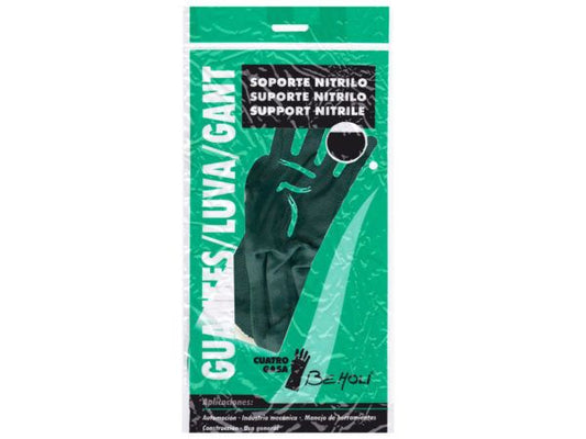 Guantes de trabajo con revestimiento de nitrilo grandes: Grandes