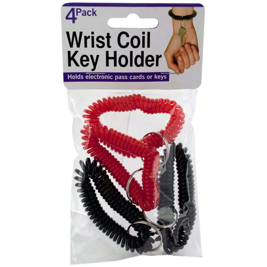 Wrist Coil Key Holder Set-keychain : 4pk