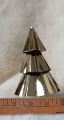 Gold Metal Mini Christmas Tree-tree : 6"