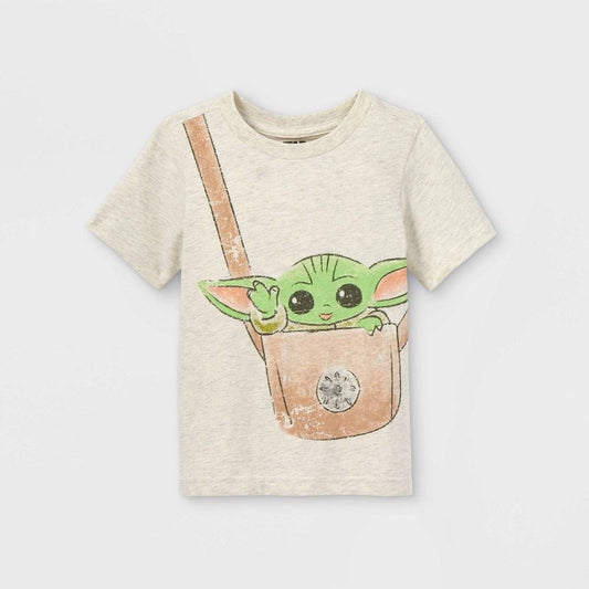 Baby Yoda Short Sleeve T-shirt-18 mon