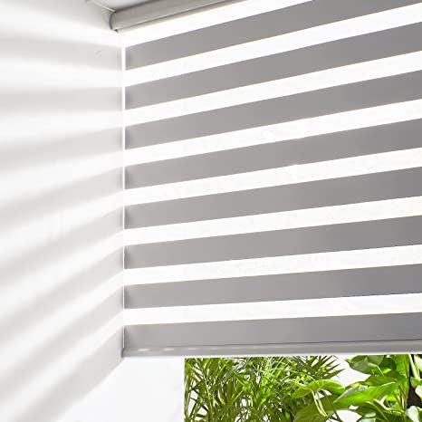 Cordless Zebra Blinds for Wind-34x72"