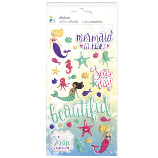 29 Piece Puffy Mermaid Stickers