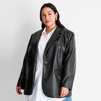 Women's Oversized Faux Leather-1X