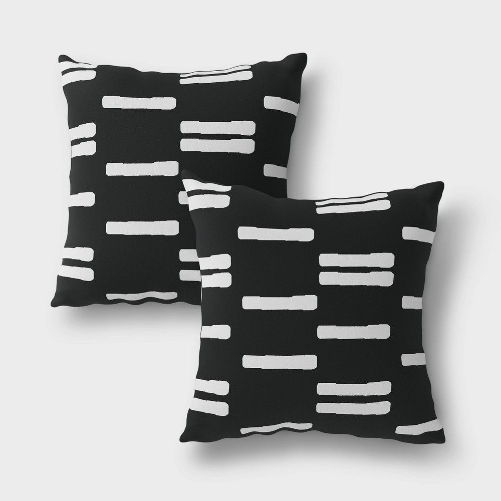 Stripe Outdoor Throw Pillow Du