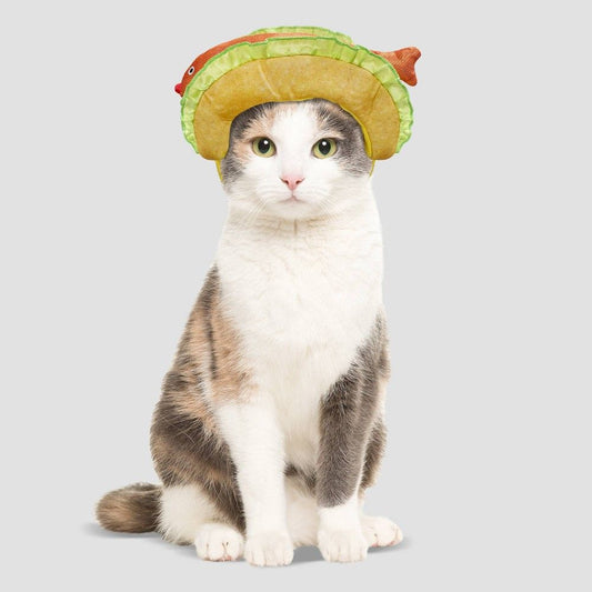 Pet Cat Fish Taco Hat Costume A-cat : 11-20"