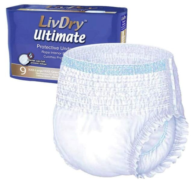 LivDry Incontinenc unisex para adultos-XXX-Large