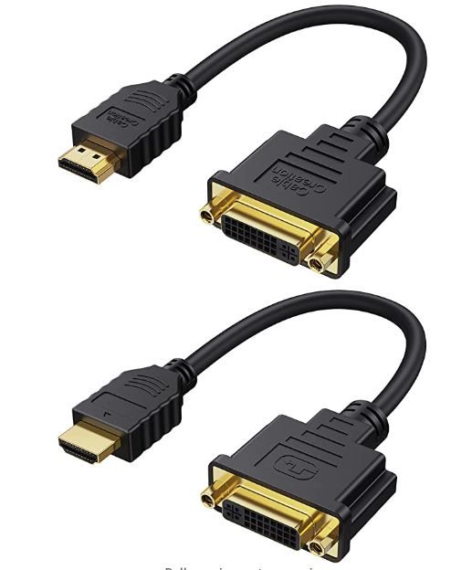 Paquete de 2 HDMI macho a DVI hembra .5f-electrónica: 0,5