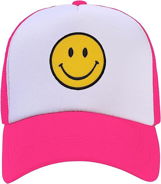 Gorra de camionero con cara sonriente