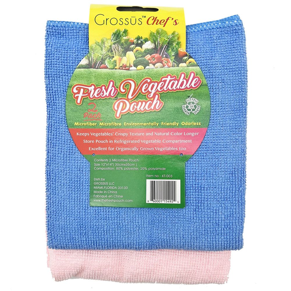 2 Pk Microfiber Vegetable Pouch-2 pk