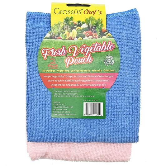 2 Pk Microfiber Vegetable Pouch-2 pk