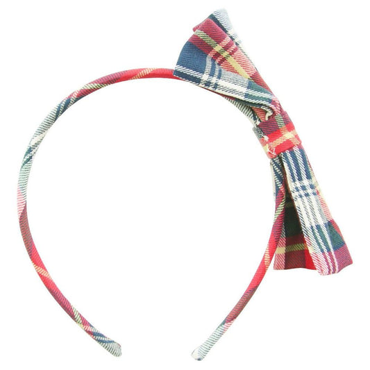 Plaid Head Band with Bow