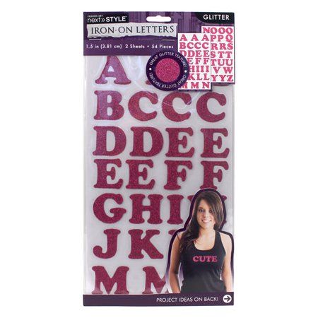 Next Style 1.5 Iron-on Letters-54pc