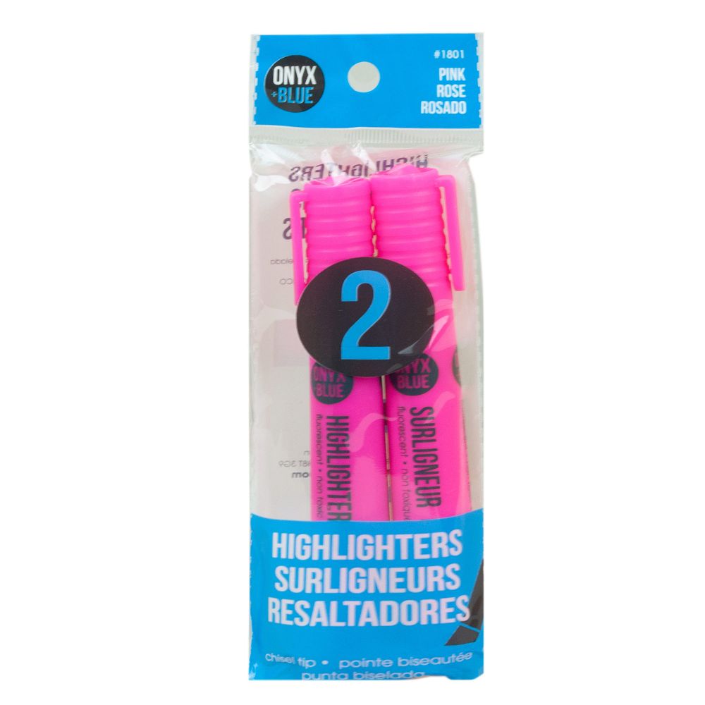 2 Pack Pink Broad Highlighters-2pk