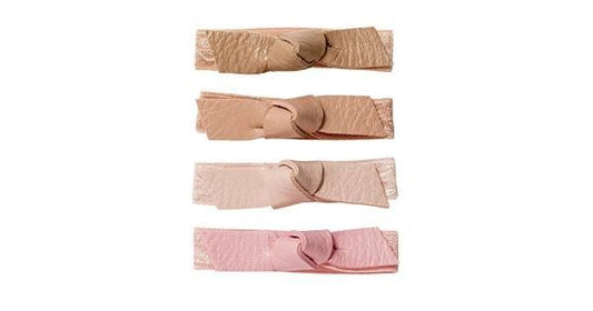 4pk Pink Vegan Leather Hair Tie-4pk