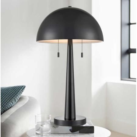 Carmel Tapered Table Lamp with-Dark Brush