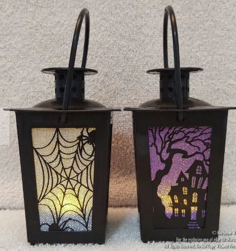 Halloween lighted lanterns tree-Halloween