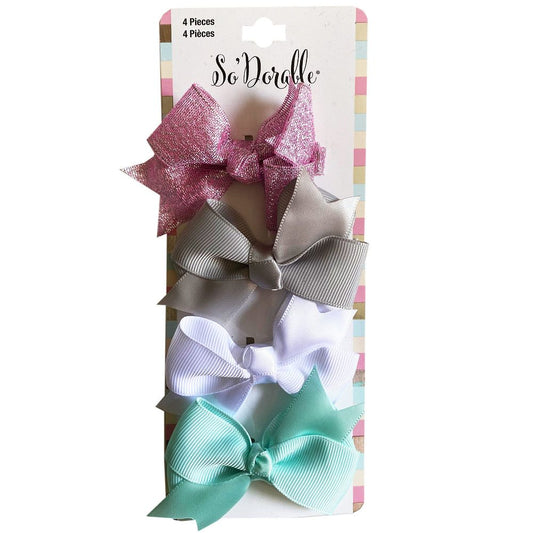 4 Piece Grosgrain Bows with Sa