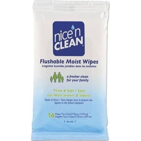 Nice N Clean 16 Pack Flushable-16ct