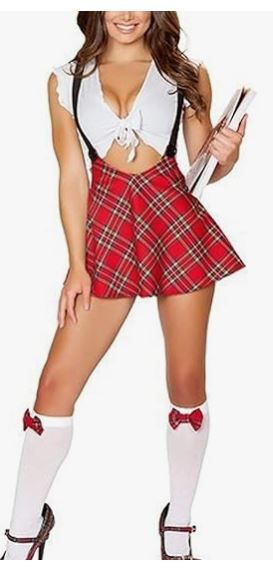 Uniforme de colegiala sexy para mujer-Halloween