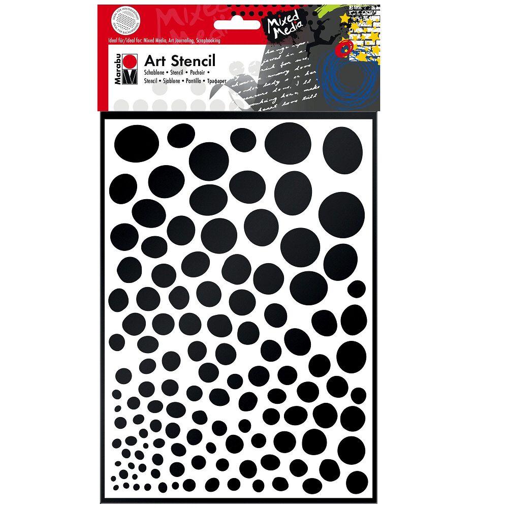 Stencil in Growing Dot Pattern-9x12