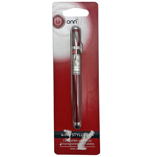 Red 4-in-1 Stylus Pen LED Ligh