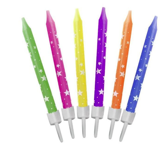 Individual Multi-Coloured Candl-birthday can : 7cm