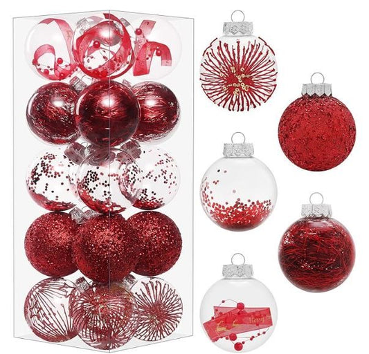 25pc 2.76" Christmas Ornaments-Christmas : 2.76"