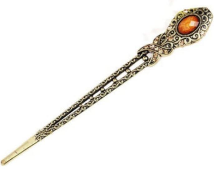 Bronze Hair Claw Single Kanzash-hair pin : 15cm