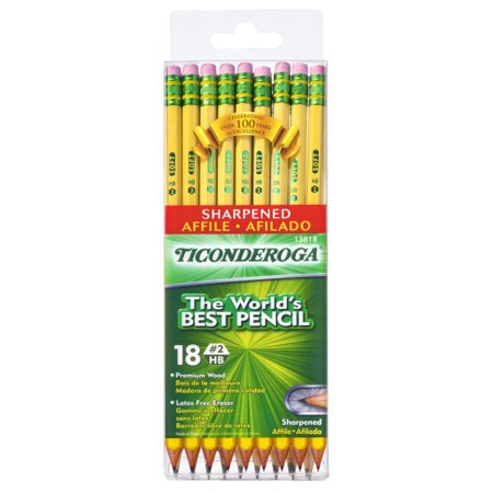 Ticonderoga #2 Lápiz preafilado, 18 ct