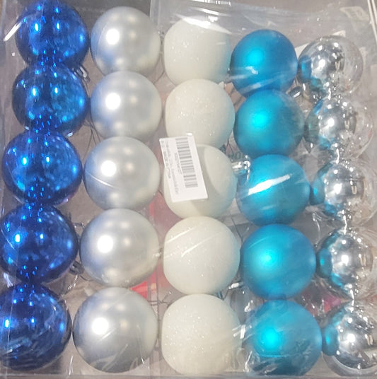 25PCS-2.3 Juego de adornos de bolas de Navidad, bola de árbol de Navidad, decoraciones navideñas colgantes para el hogar para decoración de fiestas de Navidad, bodas y vacaciones