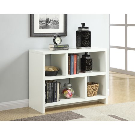 Convenience Concepts Northfield 38 in. White Rectangle Wood Console Table with Shelves