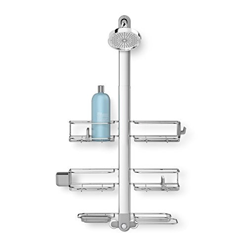 Extendable Shower Caddy XL Stainless Steel and Anodized Aluminum