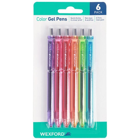Wexford Retractable Gel Pens - 6.0 Ea