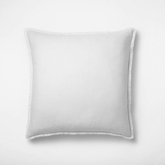 Euro Heavyweight Linen Blend Throw Pillow Light Gray - Casaluna™: 26" Square, Removable Cover, Indoor Use