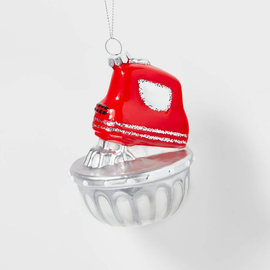 Red Mixer Glass Christmas Tree Ornament - Wondershop™