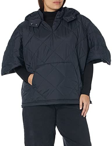 The Drop Women's Black Noelle Quilted Anorak Cape, L