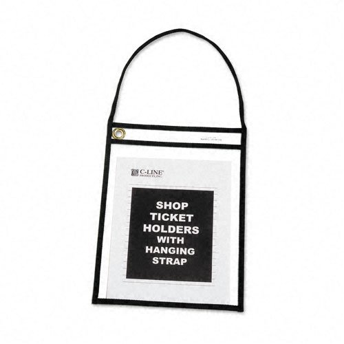 C-Line Shop Ticket Holder with Strap Black Stitched 75 9 X 12 14/BX