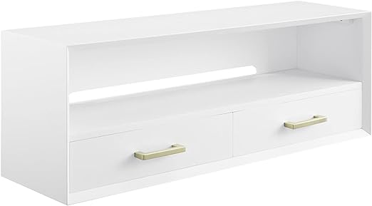 Classic Brands Canton 2 Drawer Top Storage Hutch, White