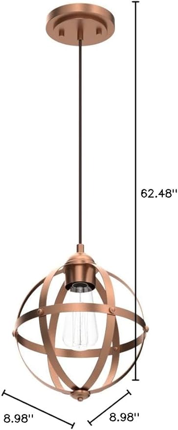 Westinghouse 6362100 Stella Mira One-Light Indoor Mini Pendant, Washed Copper Finish